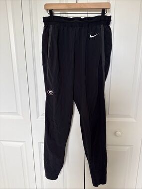 Nike UGA Georgia Bulldogs Team Issue Player Pants Black Ankle Zip Mens Large